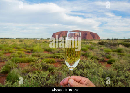 Sunset Ayers Rock Australia Stock Photo