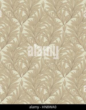 Floral seamless background. Decorative floirish pattern. Leaves ornament damask texture. Stock Vector