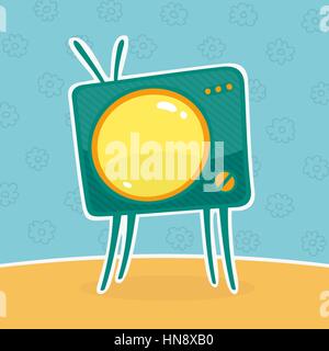 Kids Television Vector Illustration Stock Vector