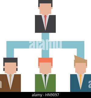 Business hierarchy related icon image, vector illustration design Stock Vector