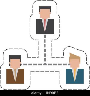Business hierarchy related icon image, vector illustration design Stock Vector