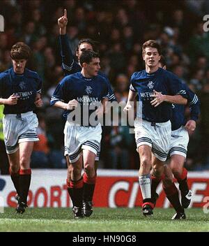 BRIAN LAUDRUP RANGERS V CELTIC RANGERS V CELTIC 30 October 1994 Stock Photo