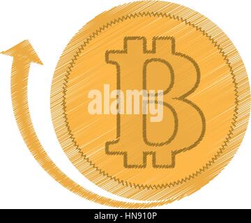 bitcoin business related icon image, vector illustration Stock Vector