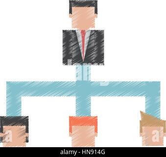Business hierarchy related icon image, vector illustration design Stock Vector