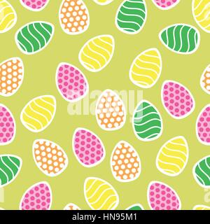 Easter seamless pattern with small holiday eggs Stock Vector