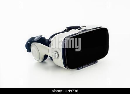 Virtual reality helmet isolated on white background Stock Photo