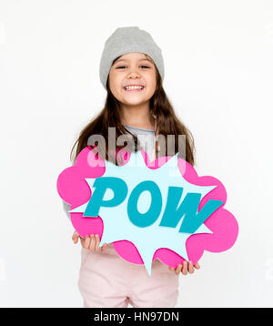 Kid Childhood People Race Emotional Studio Shoot Stock Photo