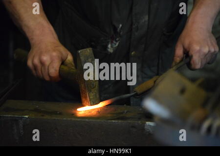 Blacksmith Working Stock Photo