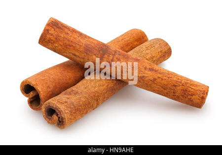 cinnamon sticks isolated Stock Photo