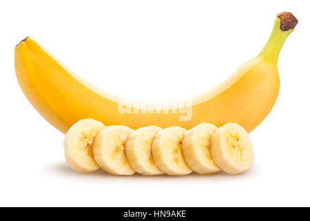 sliced banana isolated Stock Photo