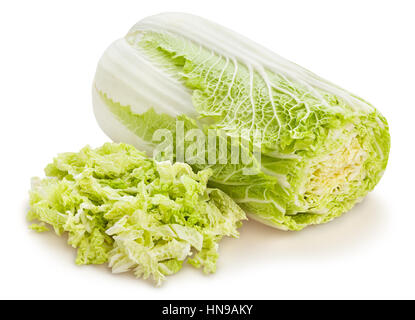 sliced chinese cabbage isolated Stock Photo