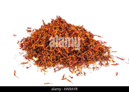 Saffron-expensive spice, isolated on a white background Stock Photo