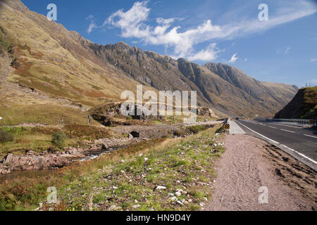 A82 road through Glen Coe in the Highlands Scotland UK Stock Photo