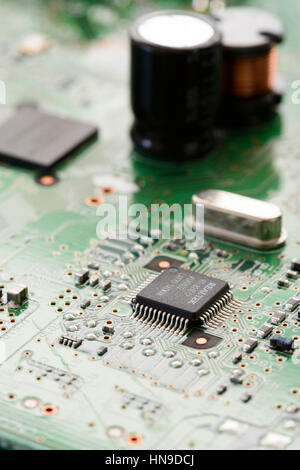 Close-up of electronic circit board Stock Photo