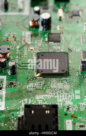 Close-up of electronic circit board Stock Photo