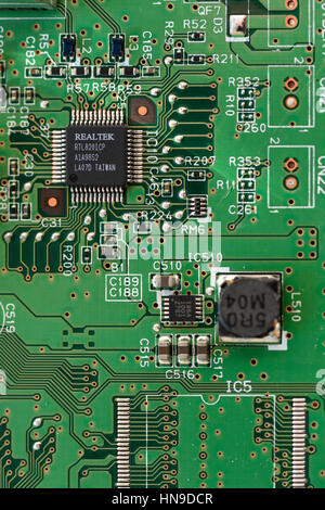 Close-up of electronic circit board Stock Photo