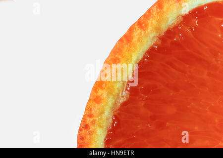 Close-up of cut Minneola Mandarin orange Stock Photo