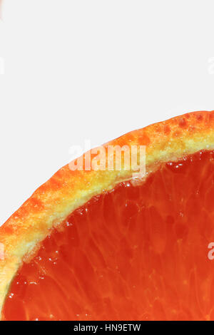 Close-up of cut Minneola Mandarin orange Stock Photo