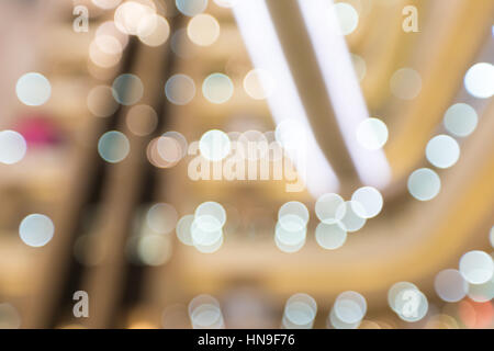 Abstract background of bokeh light at Shopping mall Stock Photo