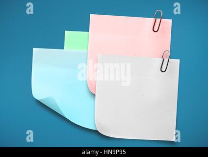 Digital composite of colored Sticky Note Stock Photo