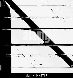 vector black and white abstract move stripes modern digital glitch graphic design damaged data file background Stock Vector