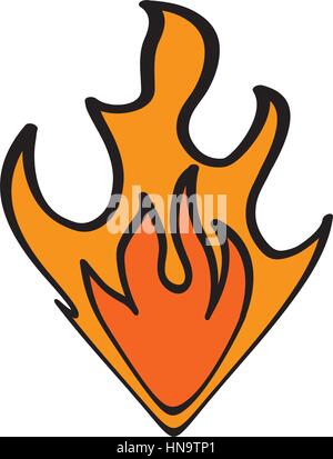 cartoon flame fire energy burn Stock Vector