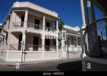 Houses, buildings, street scene, Ponce, Puerto Rico Stock Photo