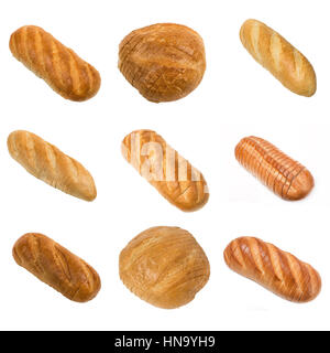 set of a different bakery products. isolated on white backgound Stock Photo
