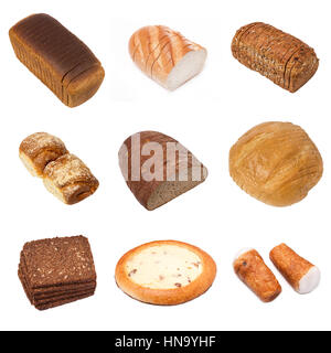 set of a different bakery products. isolated on white backgound Stock Photo