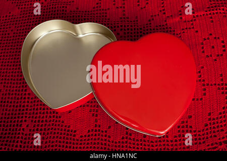 heart shaped empty box for valentines Stock Photo