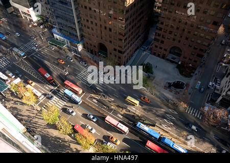 View of Gangnam-daero Boulevard in Gangnam district, Seoul, South Korea, Asia. Traffic, cars, buses Stock Photo