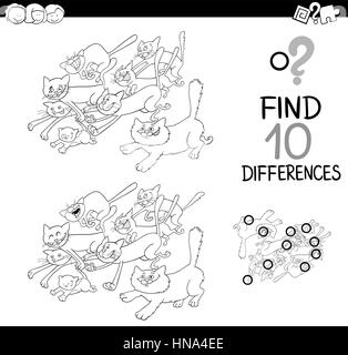 illustration of running cats for coloring book Stock Vector Image & Art ...