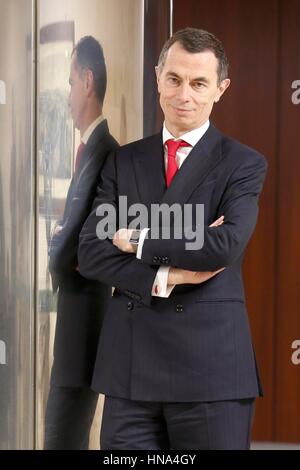 Jean Pierre Mustier CEO of Unicredit  Bank, Rome, Italy, Gen 12, 2017    Credit © Remo Casilli/Sintesi/Alamy Stock Photo Stock Photo