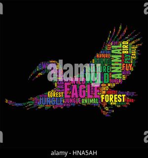 Eagle Code Word Eagle Typography word cloud colorful Vector illustration Stock Vector ...