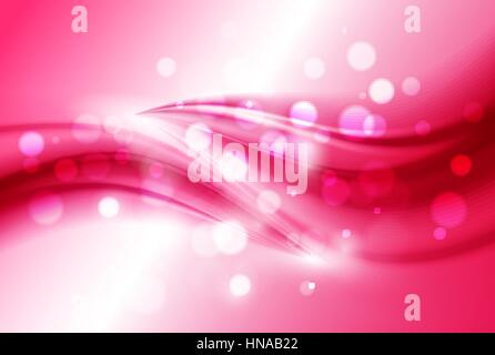 Smooth light blue waves lines and Lens Flares vector abstract background. Bokeh effect Stock Vector