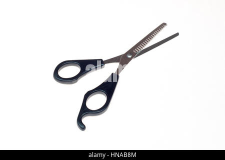 professional effileer haircut scissors on white background Stock Photo