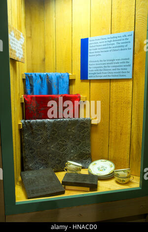 China display, Heritage Museum, Astoria, Oregon Stock Photo