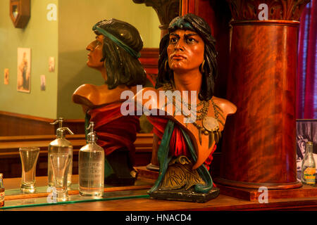 Bar display, Heritage Museum, Astoria, Oregon Stock Photo