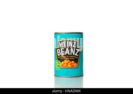 A Tin of Heinz Baked beans Stock Photo