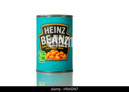 A Tin of Heinz Baked beans Stock Photo