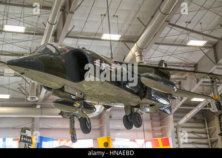 McDonnell Douglas AV-8B Harrier II, Harrier Jump Jet, jet-powered, attack aircraft, capable of vertical/short takeoff and landings (V/STOL) Stock Photo
