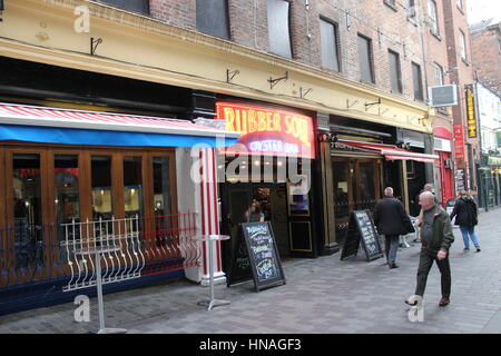 I had the chance to see the Rubber Soul In Liverpool, Great Atmosphere Stock Photo