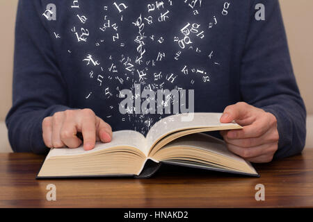 reading book studying concept Stock Photo