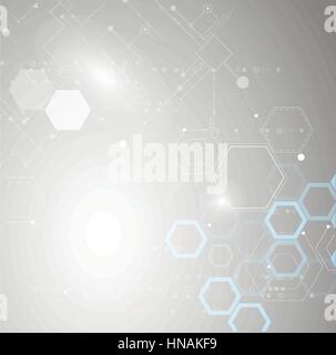 Absract technology and science background. Stock Vector