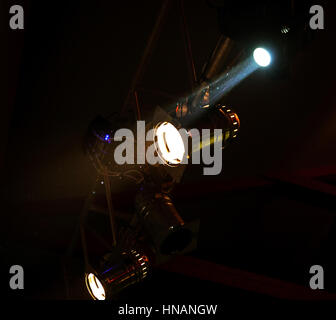 Spotlights over the scene in theater, showtime Stock Photo