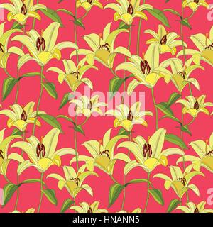 Floral seamless background. Decorative flower pattern. Floral seamless texture with flowers. Stock Vector