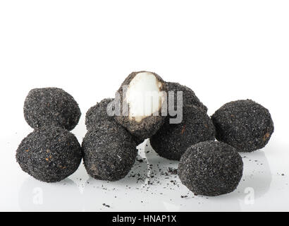 uncooked salted duck egg, dry salting technique in Thailand Stock Photo