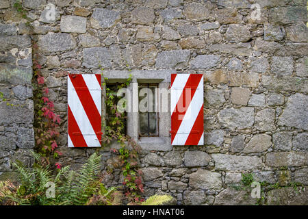 Castle window at the Egg Castle in Bavaria, Germany Stock Photo