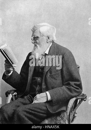 ALFRED RUSSEL WALLACE EXPLORER & NATURALIST (1890) Stock Photo