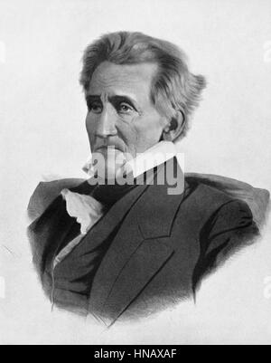 ANDREW JACKSON 7TH PRESIDENT OF THE UNITED STATES (1850) Stock Photo